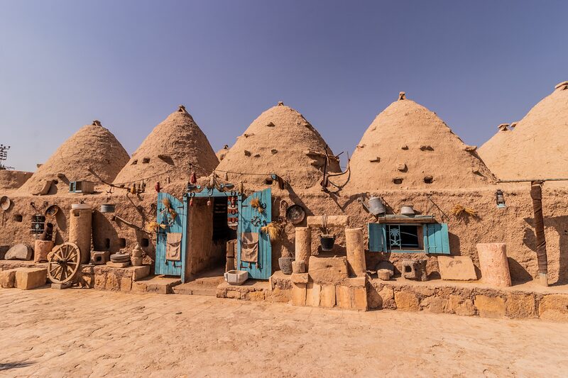 The beehive houses of Harran, about 45 km south-east of Şanlıurfa