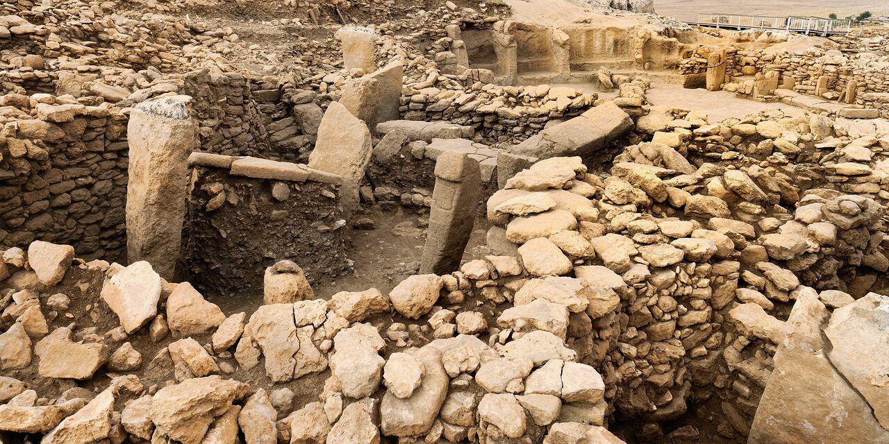 Excavation trenches and pillars at Karahan Tepe